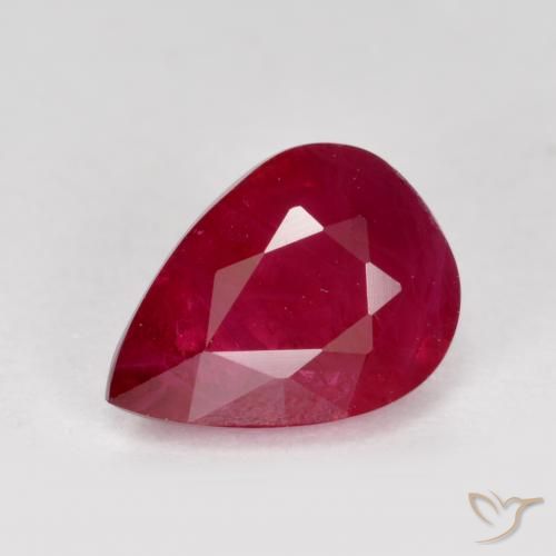 1.08ct Natural Rojo mermelada Rubí, En forma de pera, VS-SI