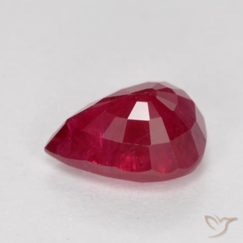 Rubí Rojo mermelada natural de 1.08 ct, En forma de pera, VS-SI