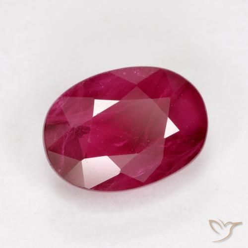 Rubí Carmesí intenso natural de 1.11 ct, Ovalada, VS-SI