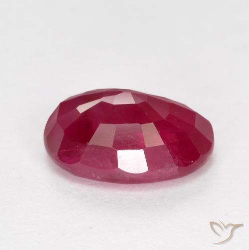 Rubí Carmesí intenso natural de 1.11 ct, Ovalada, VS-SI