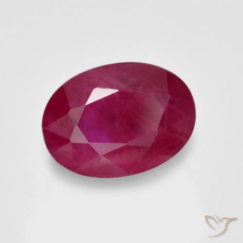 Rubí Rosado rojizo natural de 1.33 ct, Ovalada, VS-SI