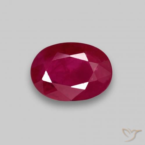 Rubí Rojo medio natural de 1.07 ct, Ovalada, VS-SI