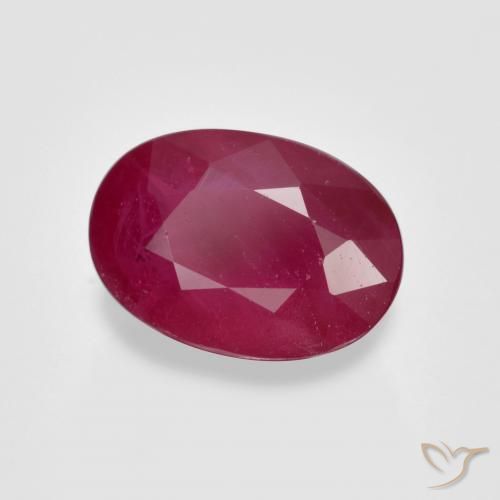 Rubí Carmesí intenso natural de 1.13 ct, Ovalada, VS-SI