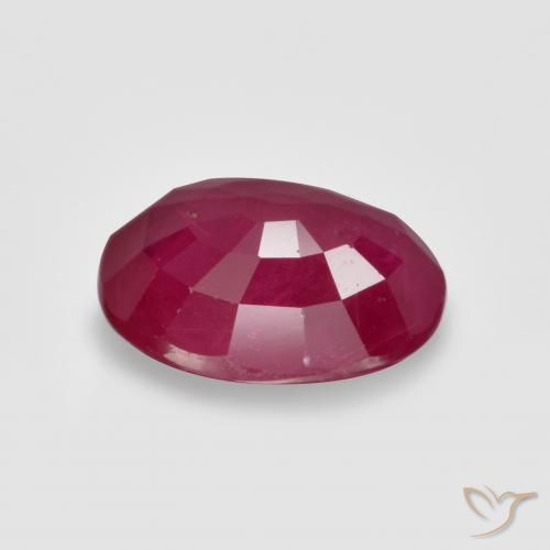 Rubí Carmesí intenso natural de 1.13 ct, Ovalada, VS-SI