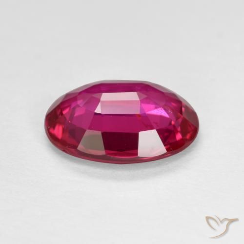 Rubí Rosado rojizo intenso natural de 2.00 ct, Ovalada, VS-SI