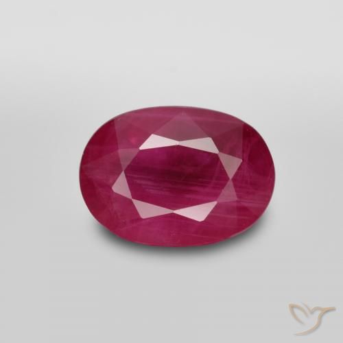 1.38ct Natural Rojo oscuro medio Rubí, Ovalada, VS-SI