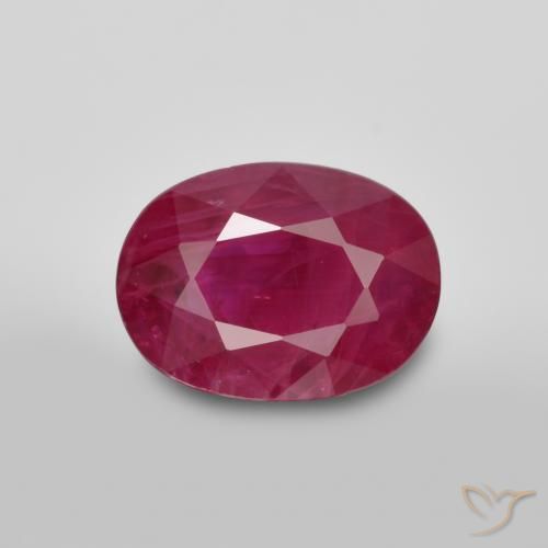 1.15ct Natural Rojo rosado Rubí, Ovalada, SI