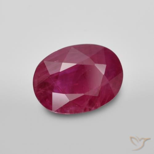Rubí Rojo rosado natural de 1.15 ct, Ovalada, SI