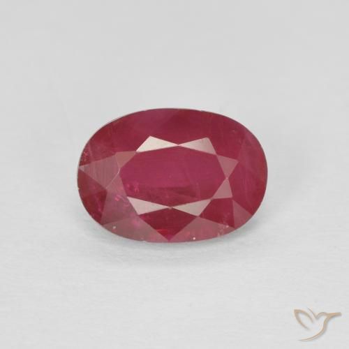 1.04ct Natural Rojo oscuro Rubí, Ovalada, SI