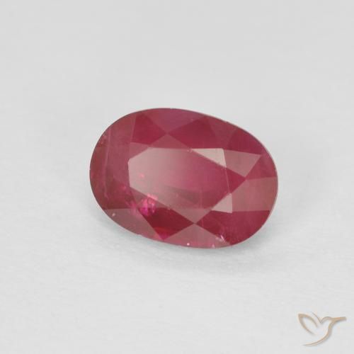 Rubí Rojo oscuro natural de 1.04 ct, Ovalada, SI