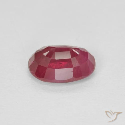 Rubí Rojo oscuro natural de 1.04 ct, Ovalada, SI
