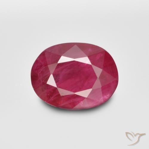 1.22ct Natural Rojo oscuro Rubí, Ovalada, SI