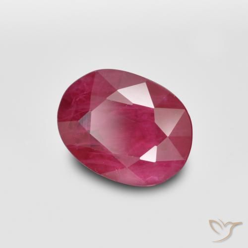 Rubí Rojo oscuro natural de 1.22 ct, Ovalada, SI