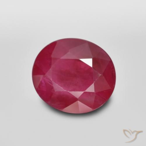 Rubí Rojo sangre natural de 1.35 ct, Ovalada, SI