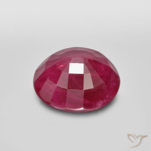 Rubí Rojo sangre natural de 1.35 ct, Ovalada, SI