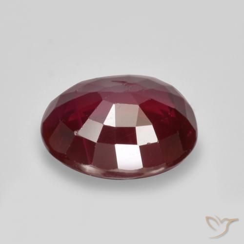 Rubí Rojo oscuro natural de 1.07 ct, Ovalada, SI