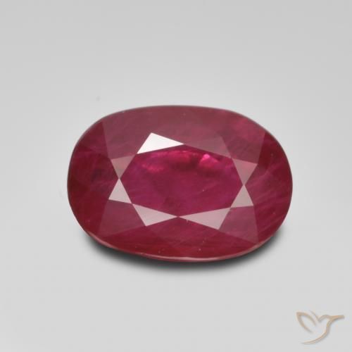 1.03ct Natural Rojo oscuro Rubí, Ovalada, VS-SI