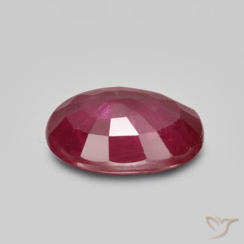 Rubí Rojo oscuro natural de 1.03 ct, Ovalada, VS-SI