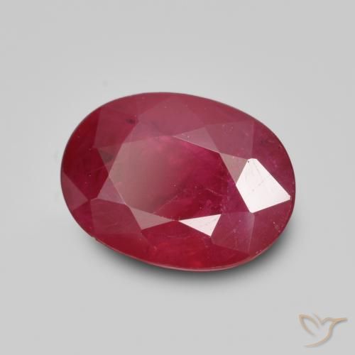 Rubí Rojo mermelada natural de 1.12 ct, Ovalada, VS-SI