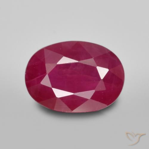 1.08ct Natural Rojo oscuro Rubí, Ovalada, VS-SI