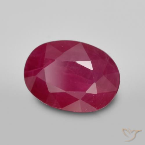 Rubí Rojo oscuro natural de 1.08 ct, Ovalada, VS-SI