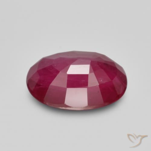 Rubí Rojo oscuro natural de 1.08 ct, Ovalada, VS-SI