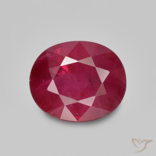 1.41ct Natural Rojo vino Rubí, Ovalada, VS-SI