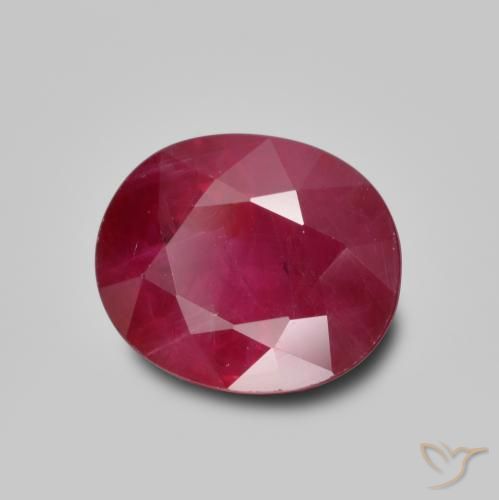 Rubí Rojo vino natural de 1.41 ct, Ovalada, VS-SI