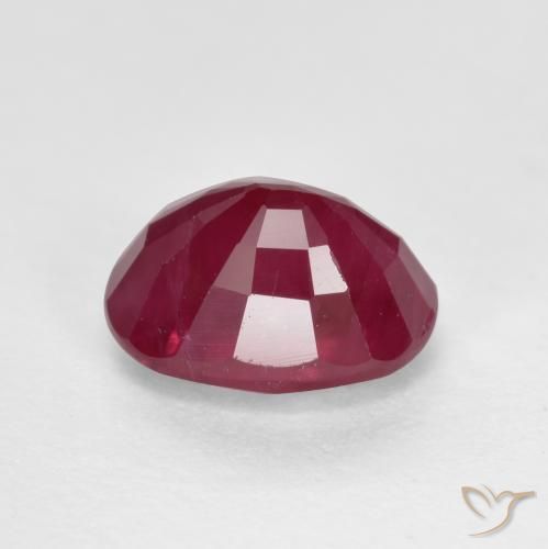 Rubí Rojo medio natural de 1.33 ct, Ovalada, VS-SI