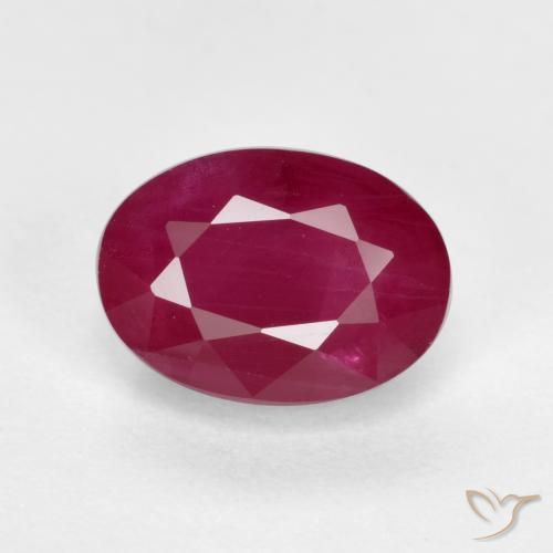 1.40ct Natural Rojo vino Rubí, Ovalada, VS-SI