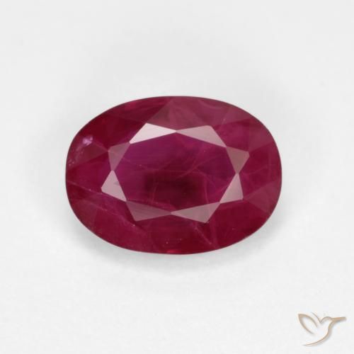 1.03ct Natural Rojo oscuro Rubí, Ovalada, VS-SI