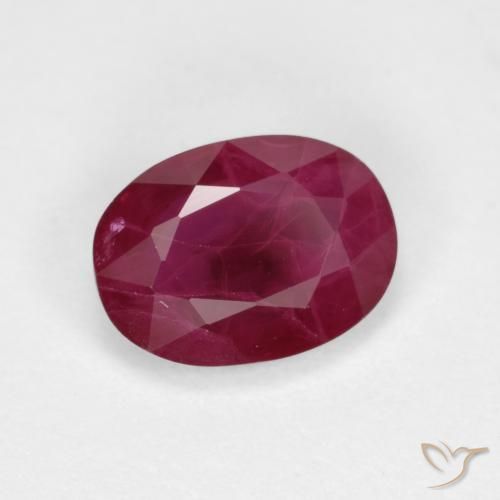 Rubí Rojo oscuro natural de 1.03 ct, Ovalada, VS-SI