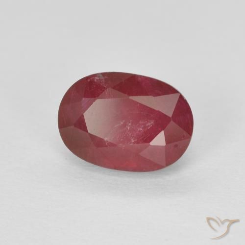 Rubí Rojo oscuro natural de 1.33 ct, Ovalada, VS-SI