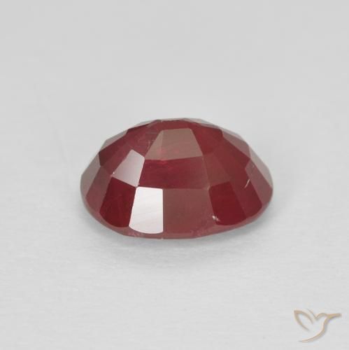 Rubí Rojo oscuro natural de 1.33 ct, Ovalada, VS-SI