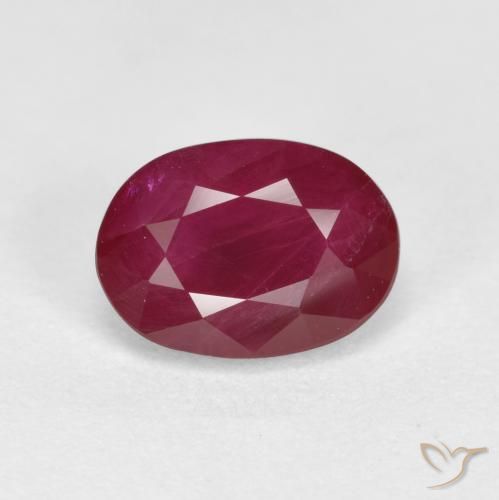 1.25ct Natural Rojo oscuro Rubí, Ovalada, VS-SI