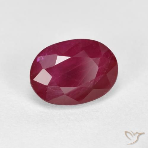 Rubí Rojo oscuro natural de 1.25 ct, Ovalada, VS-SI