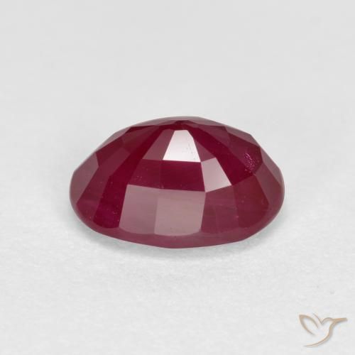 Rubí Rojo oscuro natural de 1.25 ct, Ovalada, VS-SI