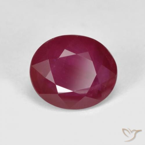 Rubí Rojo oscuro natural de 1.03 ct, Ovalada, VS-SI