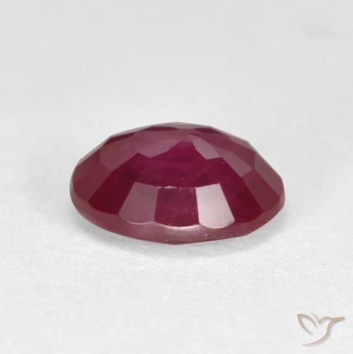 Rubí Rojo oscuro natural de 1.03 ct, Ovalada, VS-SI