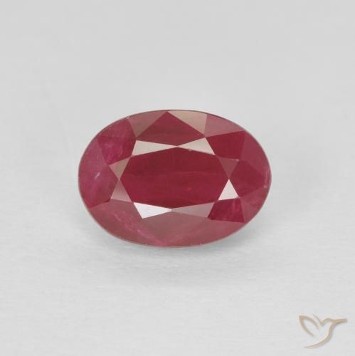 1.09ct Natural Rojo medio Rubí, Ovalada, VS-SI