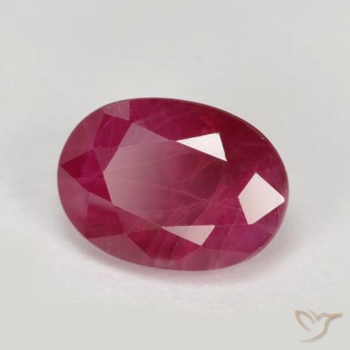 Rubí Rojo rosado natural de 1.27 ct, Ovalada, VS-SI