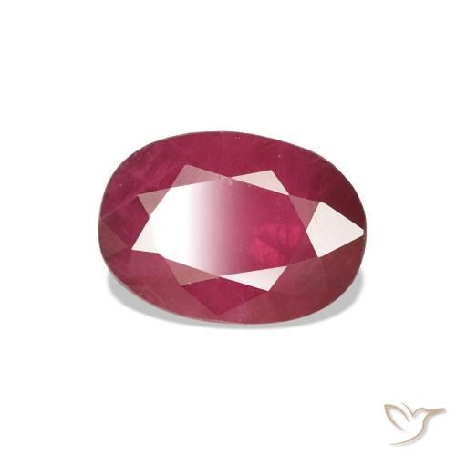 Rubí Rojo oscuro natural de 1.10 ct, Ovalada, VS-SI
