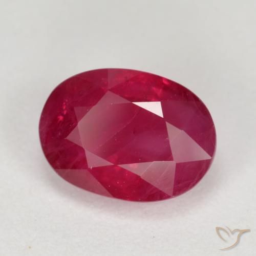 Rubí Rojo mermelada natural de 1.32 ct, Ovalada, VS-SI