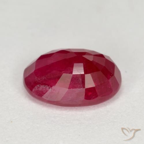 Rubí Carmesí intenso natural de 1.16 ct, Ovalada, VS-SI