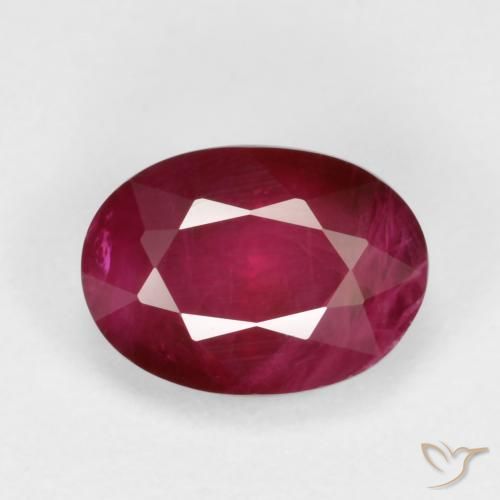 1.03ct Natural Rojo oscuro Rubí, Ovalada, VS-SI