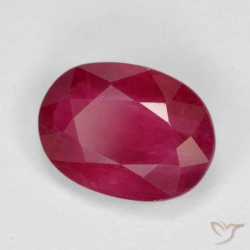 Rubí Rojo mermelada natural de 1.08 ct, Ovalada, VS-SI