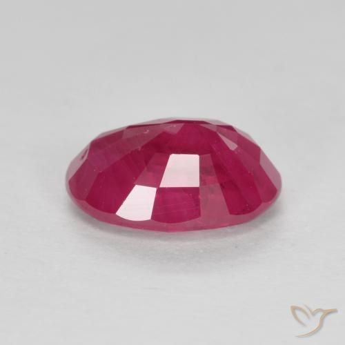 Rubí Rojo medio natural de 1.09 ct, Ovalada, SI