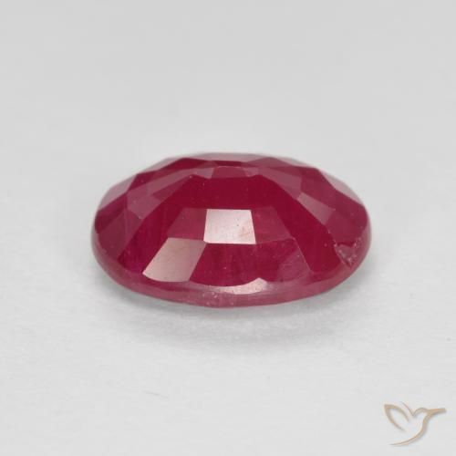Rubí Rojo mermelada natural de 1.11 ct, Ovalada, SI