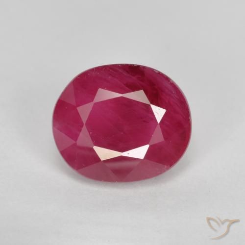 1.22ct Natural Rojo medio Rubí, Ovalada, SI