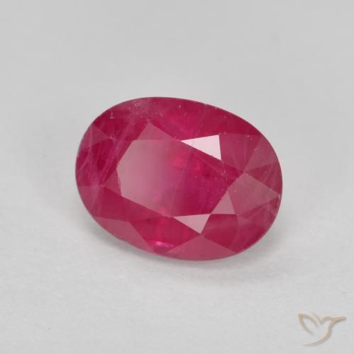 Rubí Rosado rojizo natural de 1.04 ct, Ovalada, SI